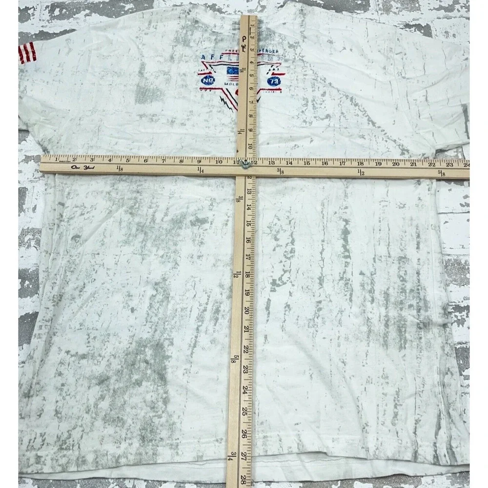 Affliction Shirt Men XL White Tee Freedom Defender Rifle Gun MMA Military Adult - Picture 7 of 10